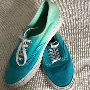 Multi color teal Vans